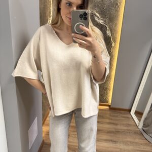 Kreminės spalvos palaidinė Teo