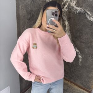 Rožinis megztinis Bear