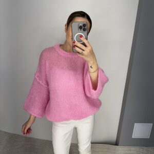 Megztinis su mohera Pink
