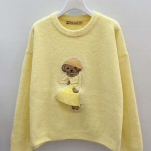 Geltonas megztinis su meškučiu