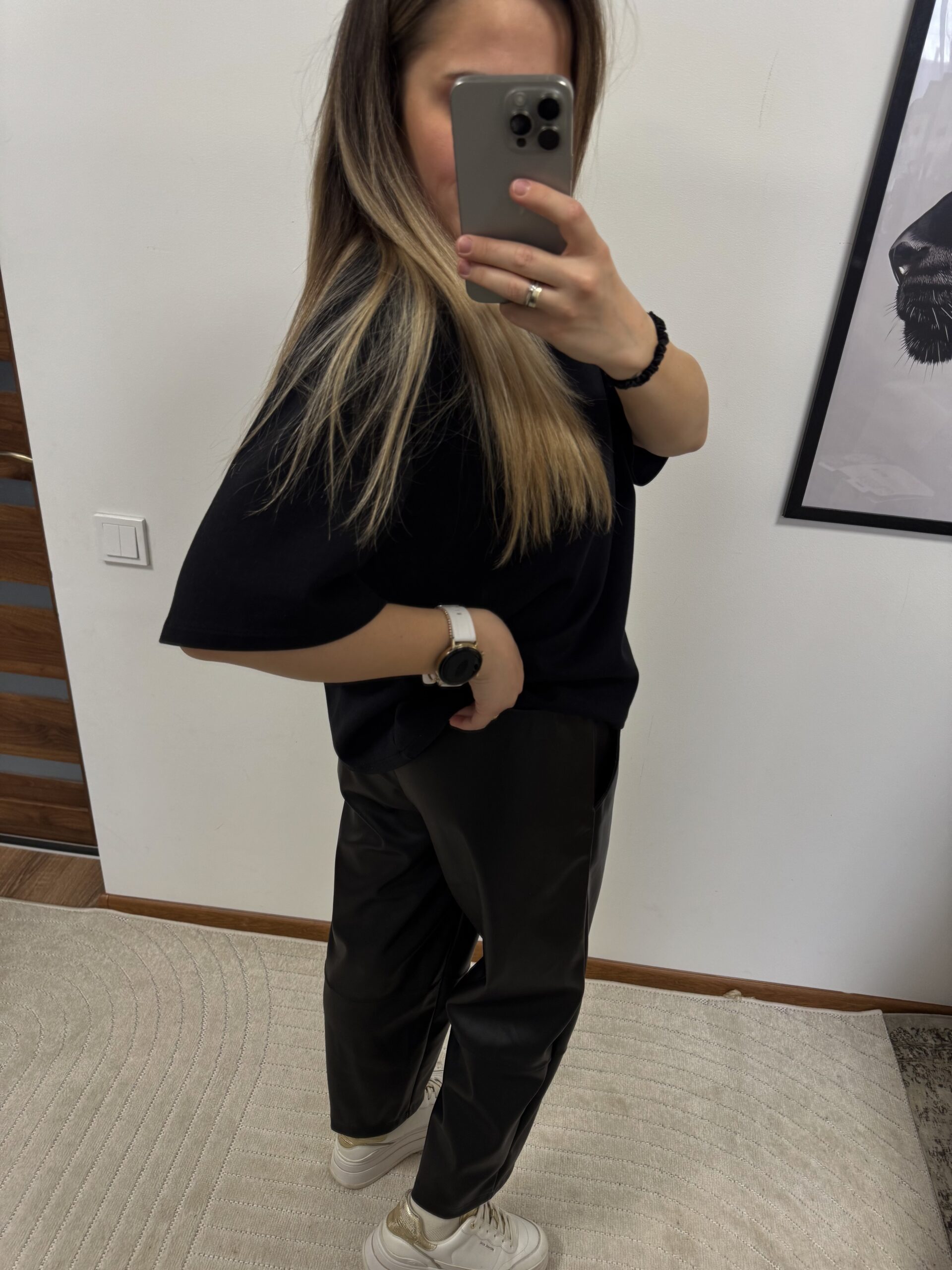 Juodos odinės kelnės - Image 3