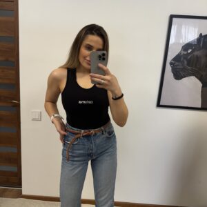 Juodos spalvos bodis Carisma